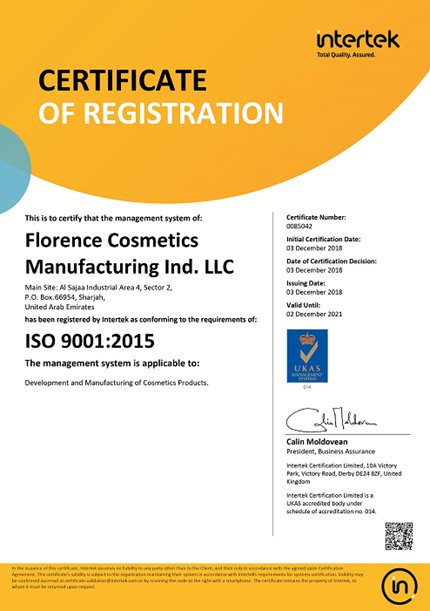 certificate of registration